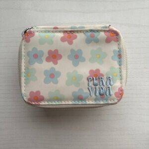 Pura Vida Floral mini jewerly pouch pastel